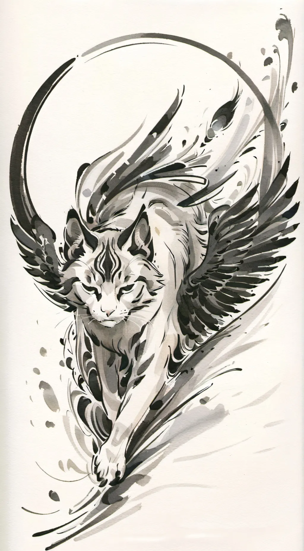 ai character: Hybrid × Angel  background