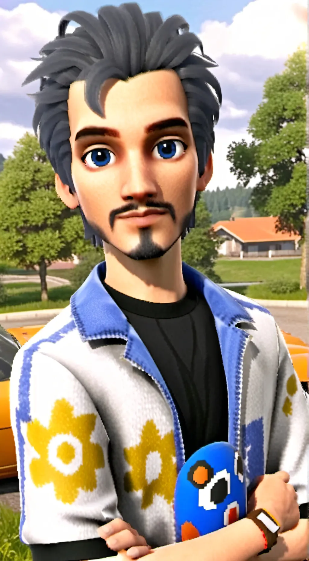 ai character: Sam and Colby  background