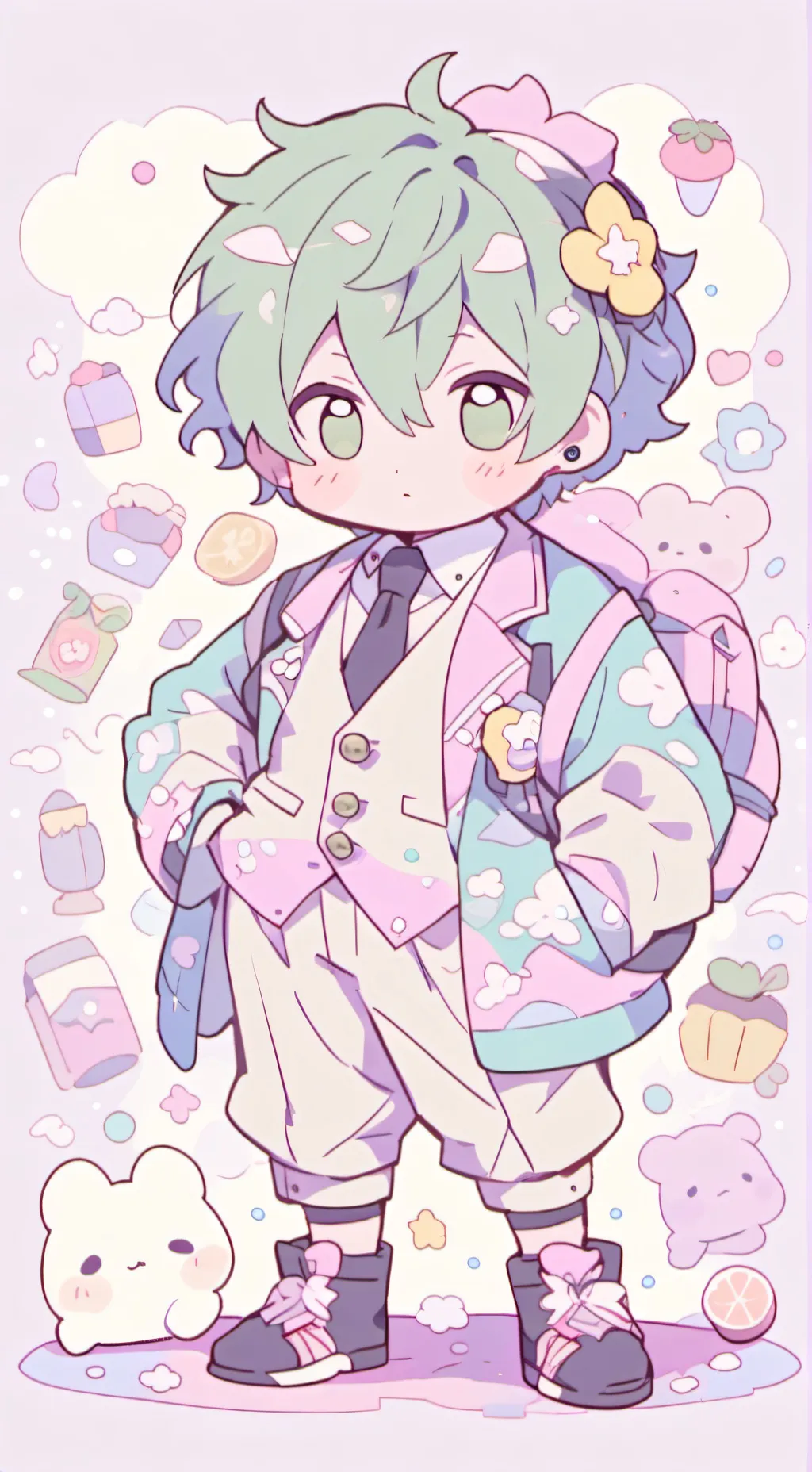 ai character: Fat boy background