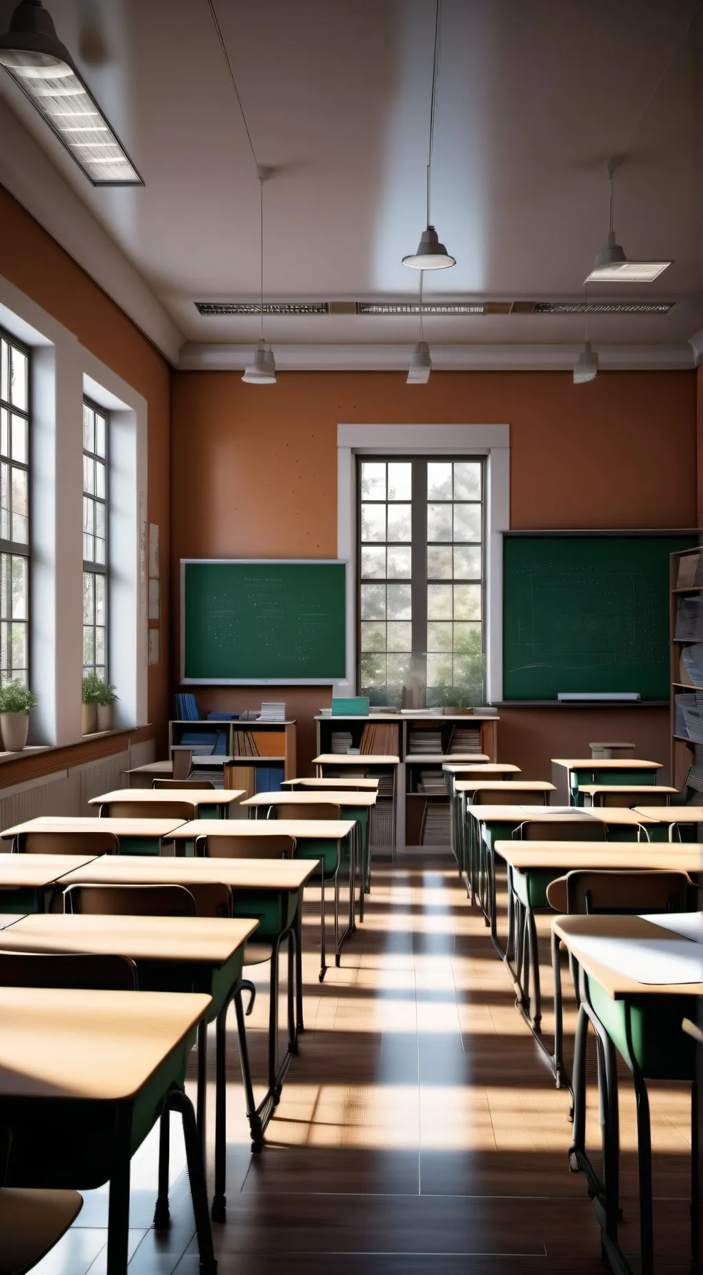 ai character: classroom background