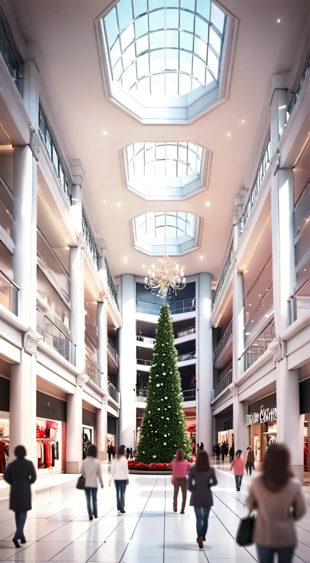 ai character: MHA at a mall background