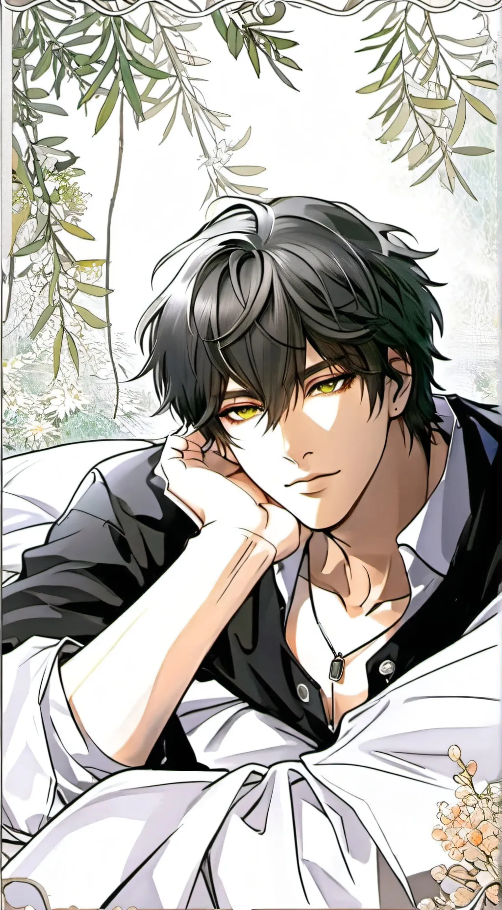 ai character: ༻𓊈𒆜hyō𒆜𓊉༺ background