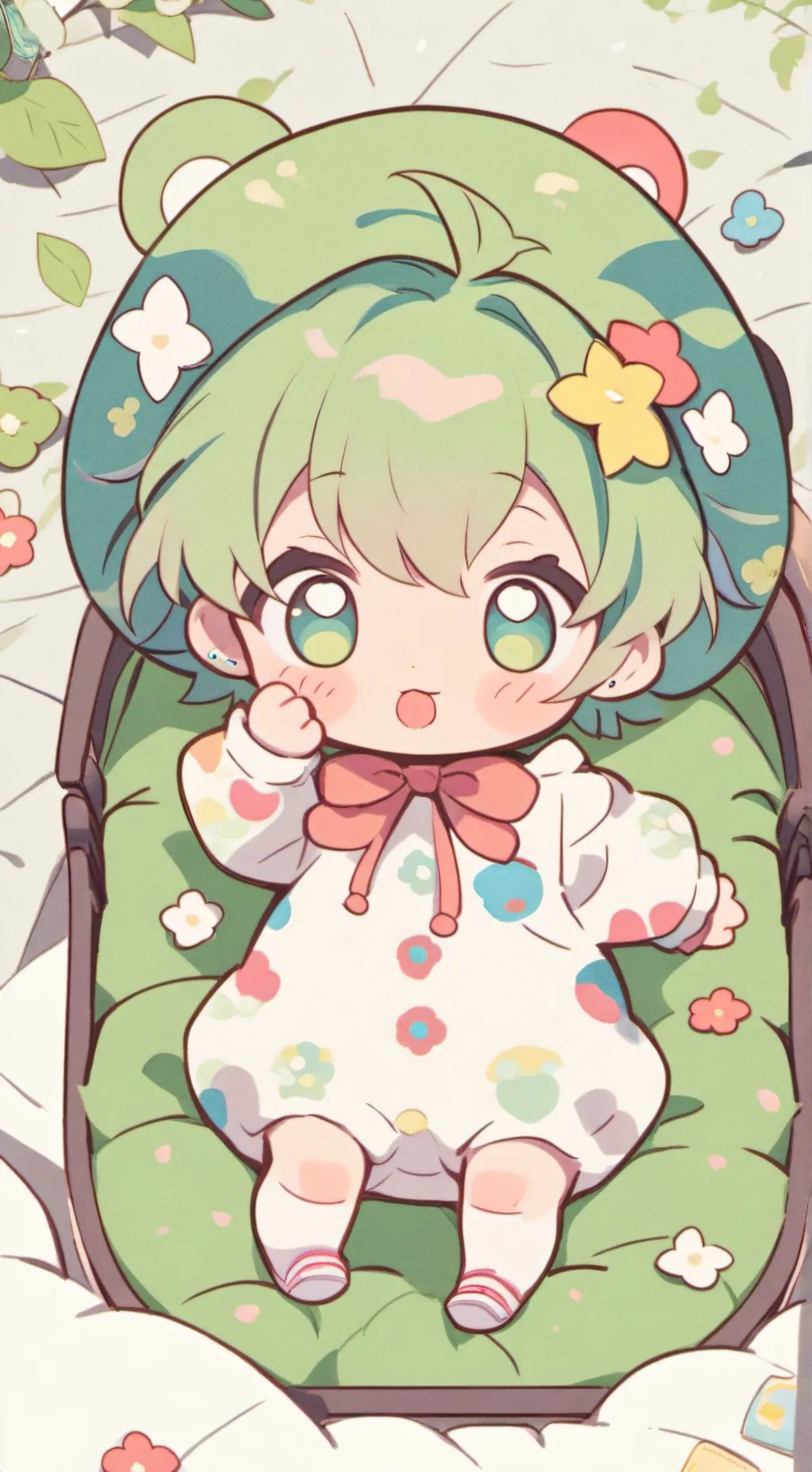 ai character: Super small baby background