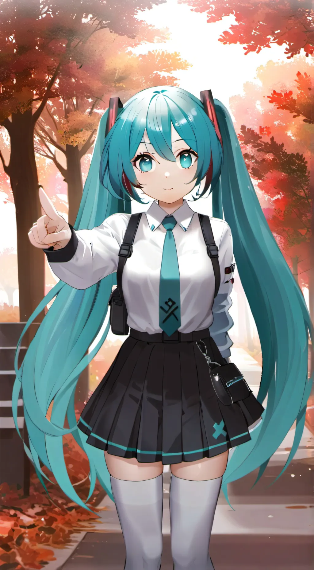 ai character: Hatsune miku  background
