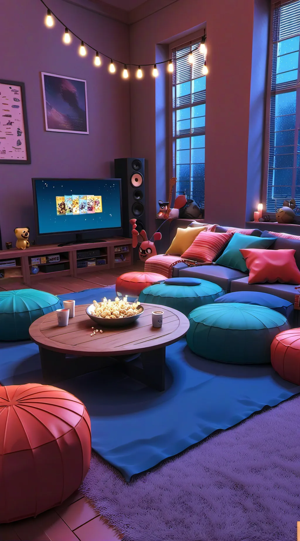 ai character: Sleep over  background