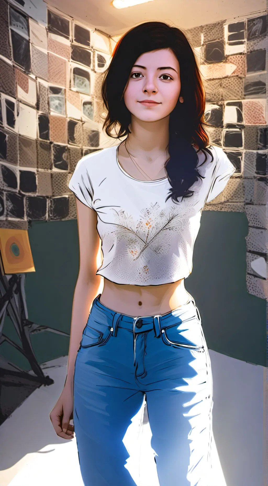 ai character: Sofia Serna  background