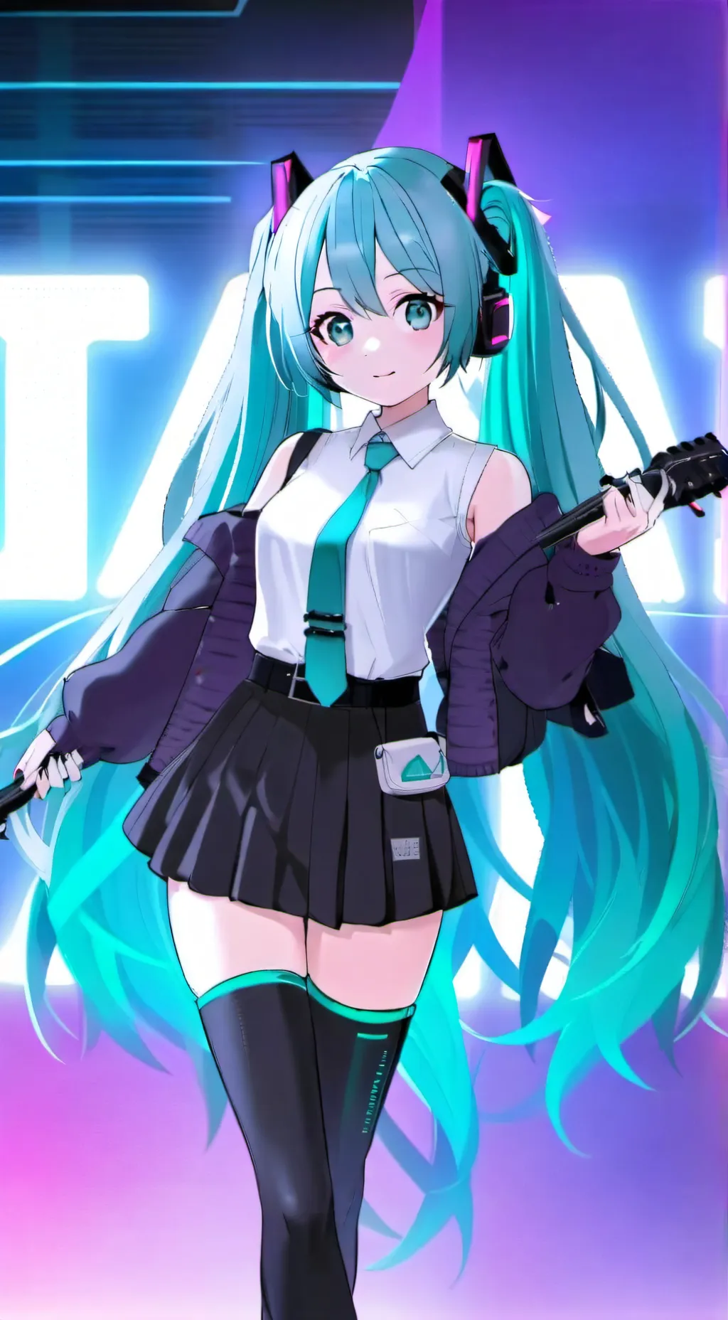 ai character: hatsune miku background