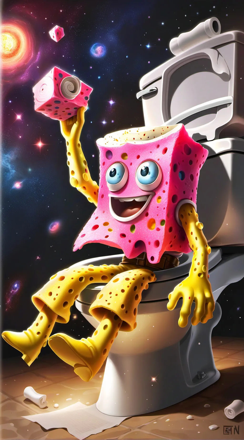 ai character: dandys world background