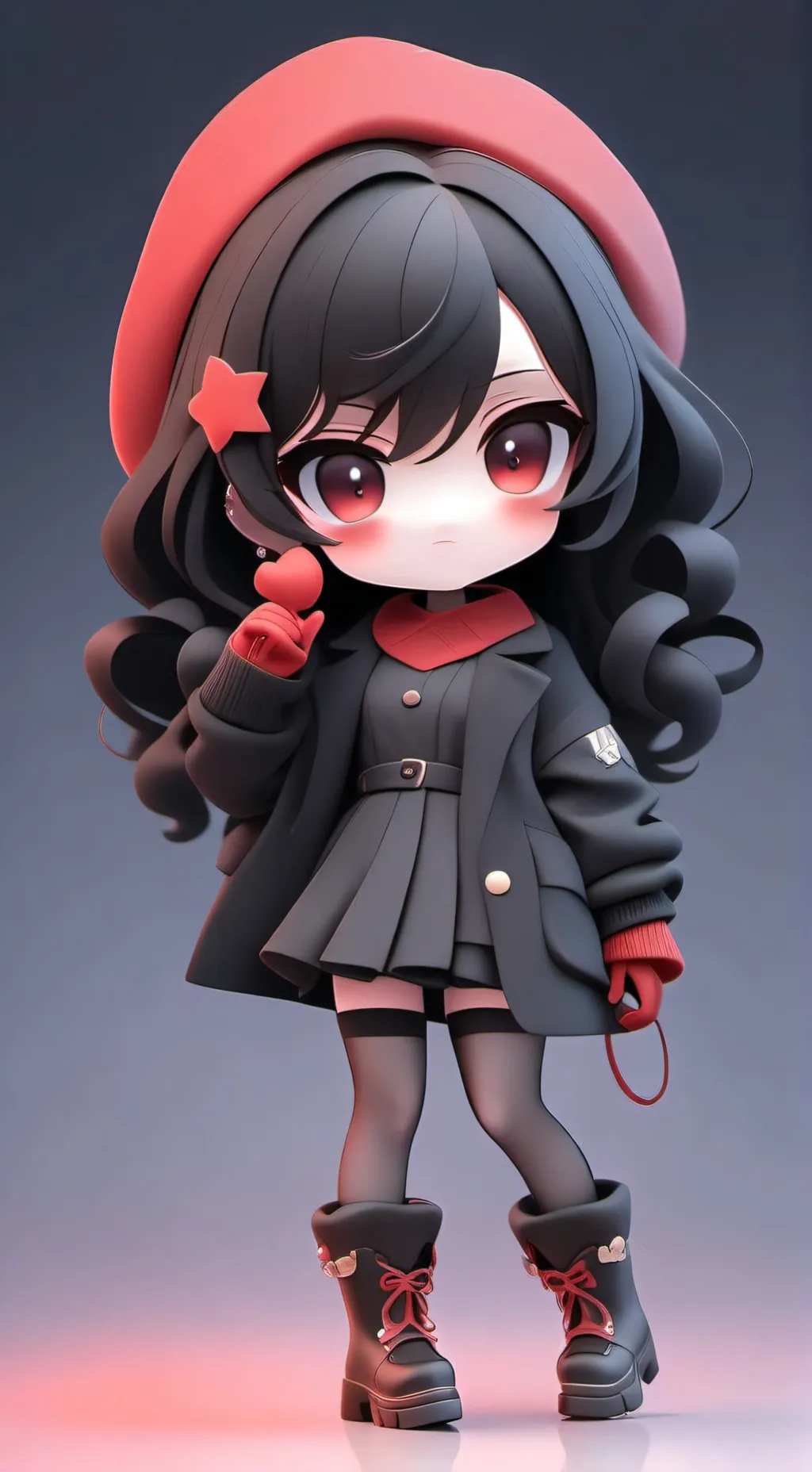 ai character: Red
Red background