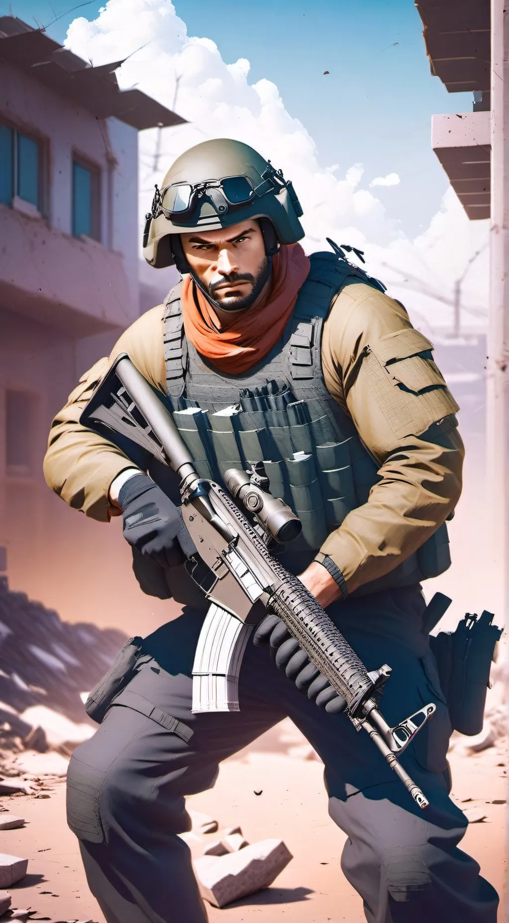 ai character: армия  background