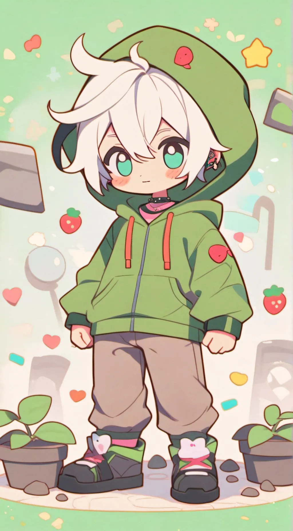 ai character: Dandys world background