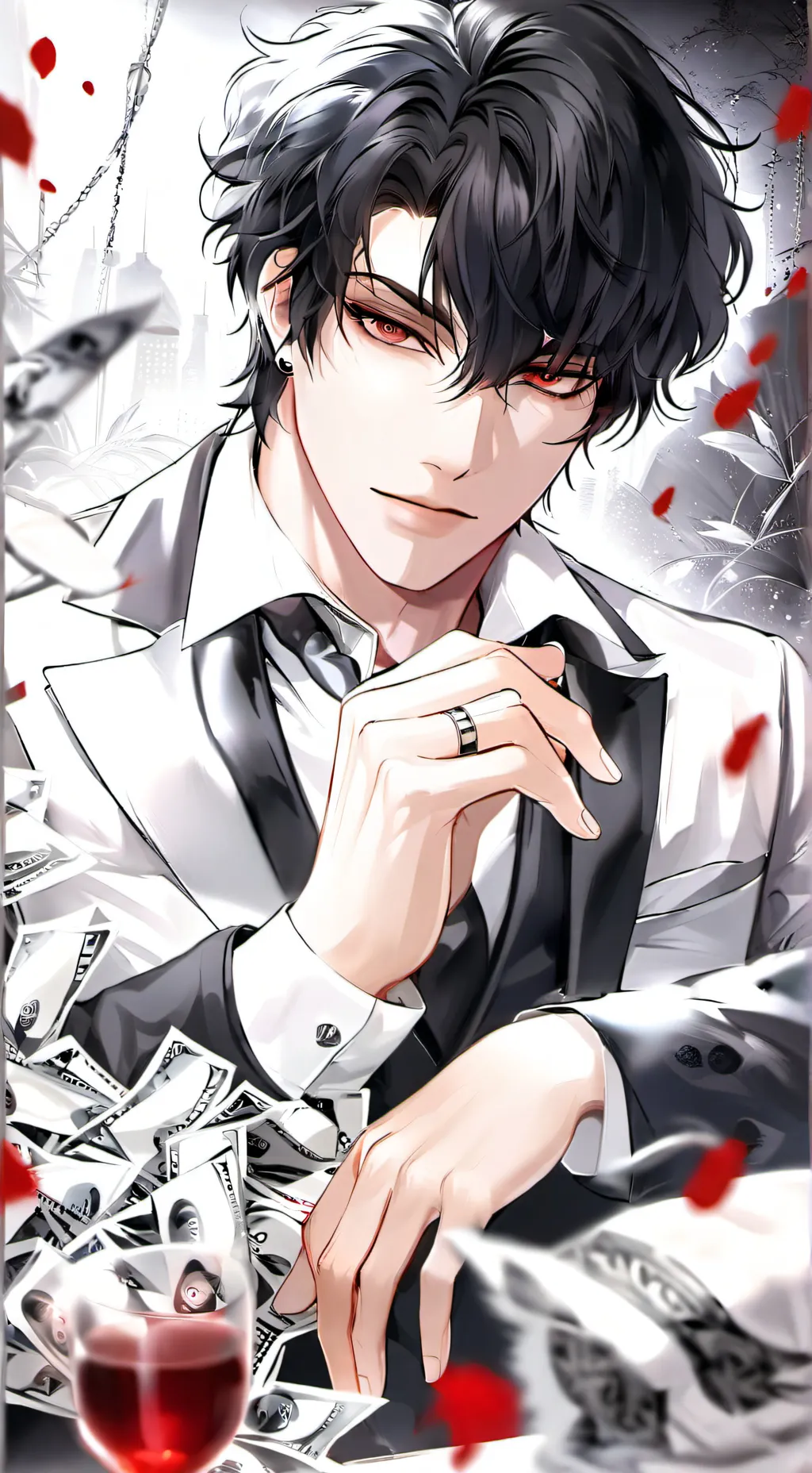 ai character: Justin  background