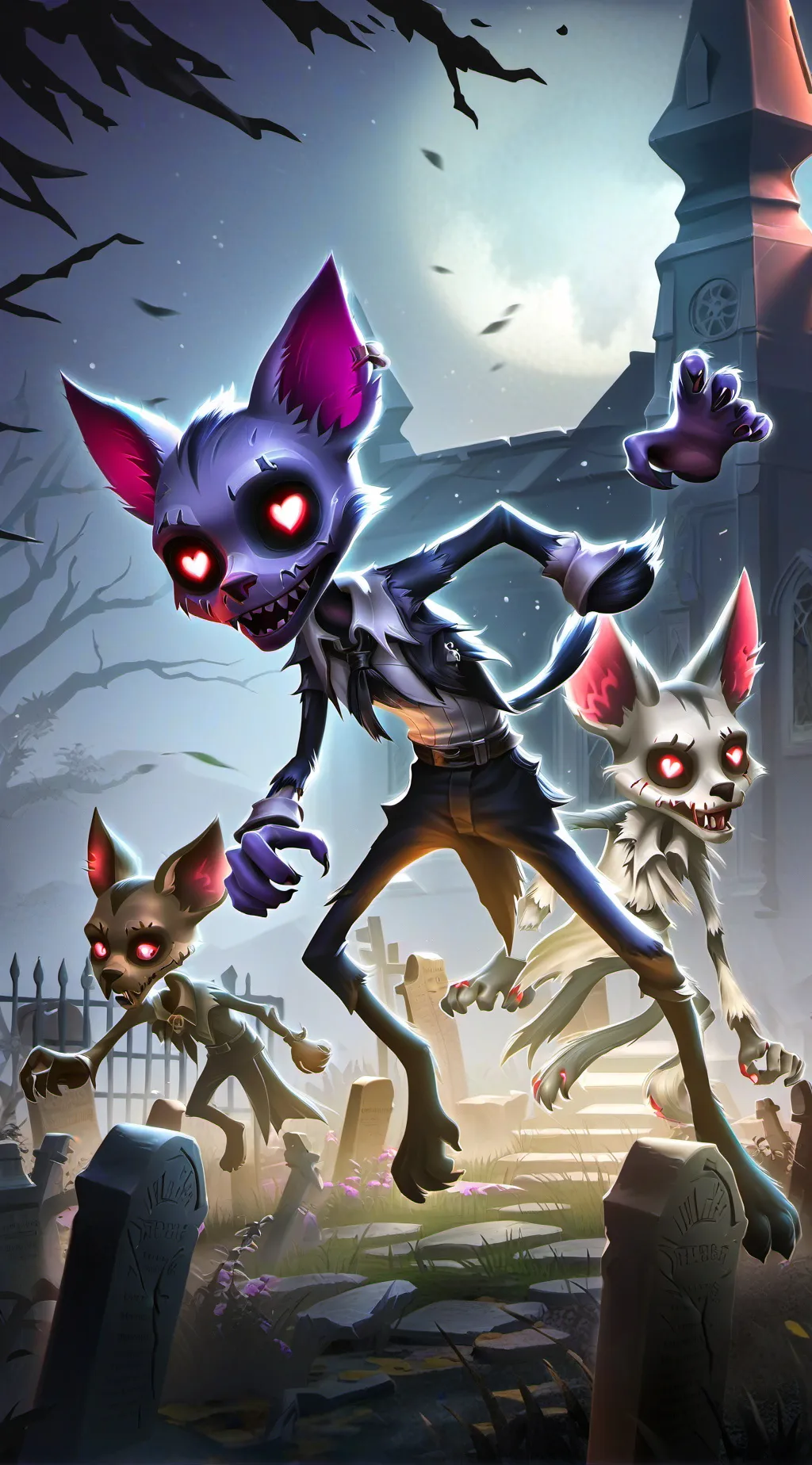 ai character: perro zombie  background
