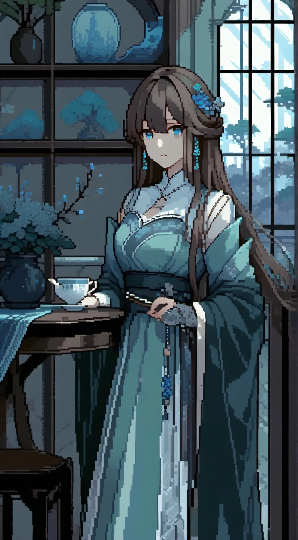 ai character: 生命 background