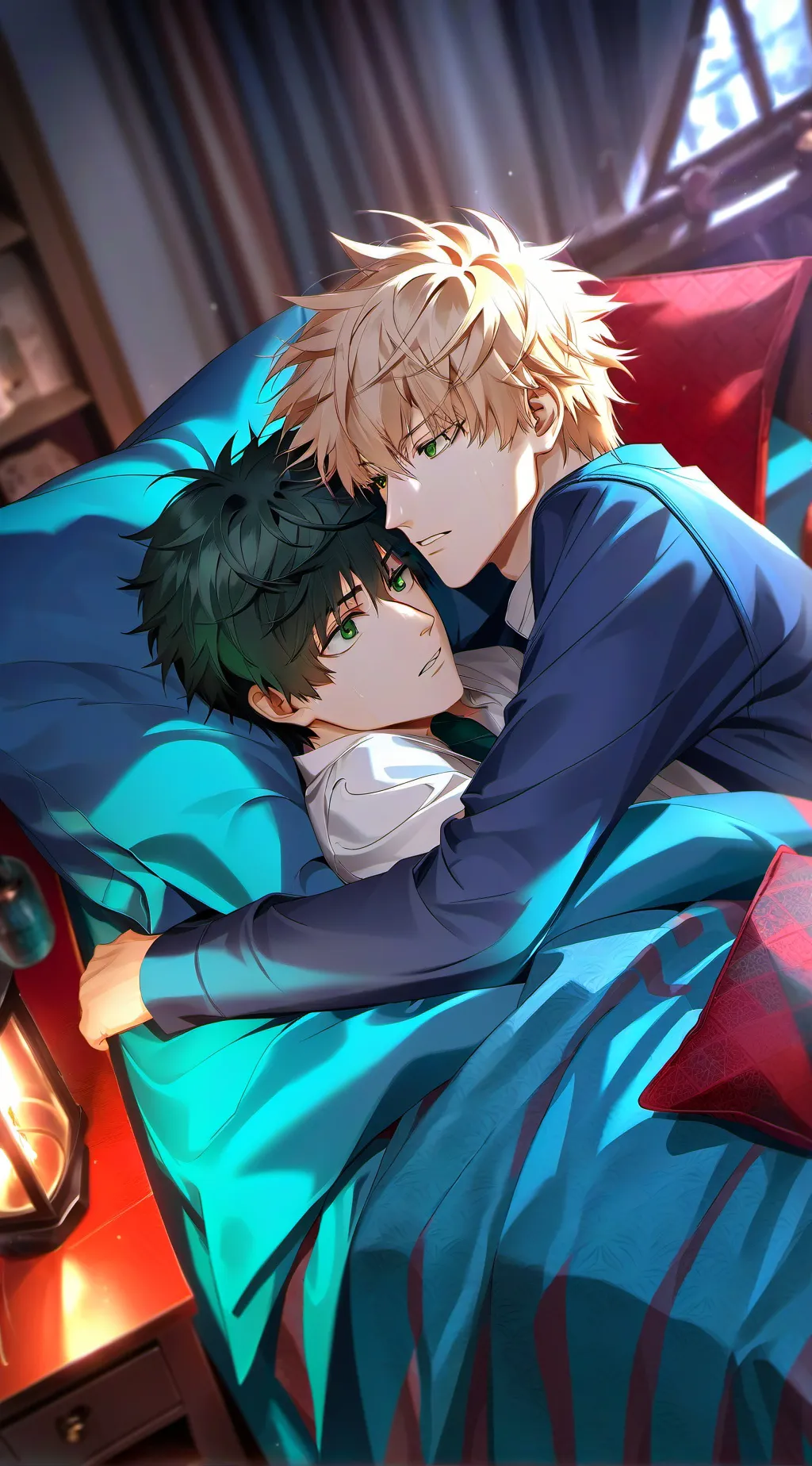 ai character: Bakugo wolf background