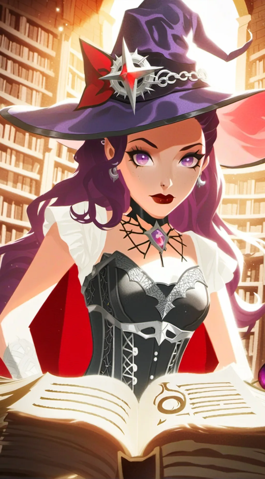 ai character: bruja sagrada background