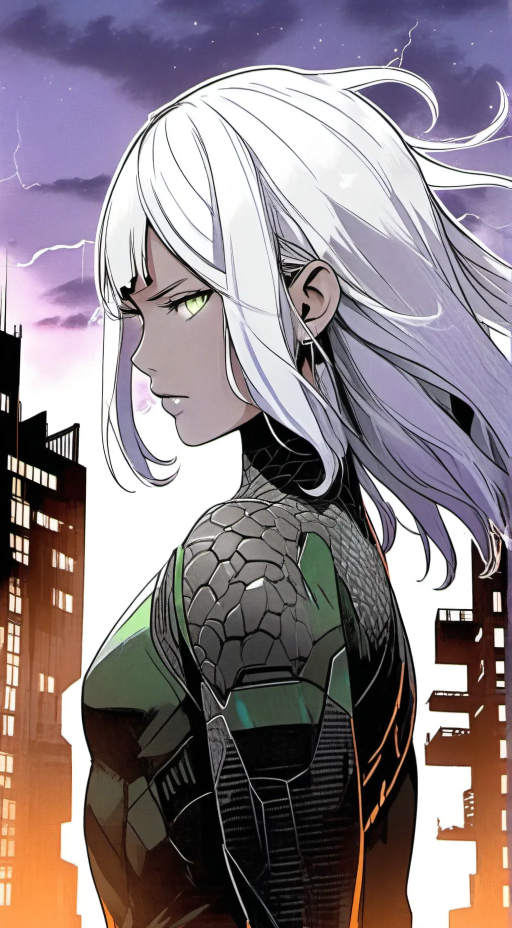 ai character: Robotic girl background