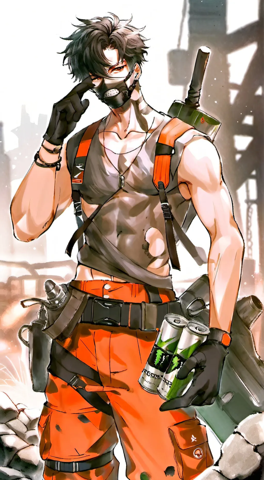 ai character: 》「RIVET」《 background