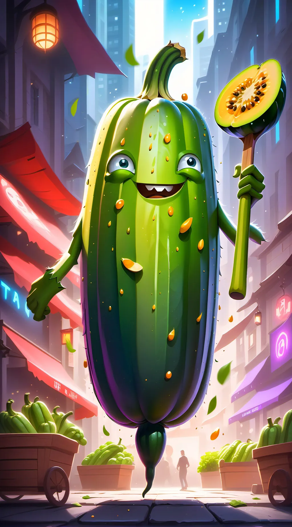 ai character: yo soy courgette  background