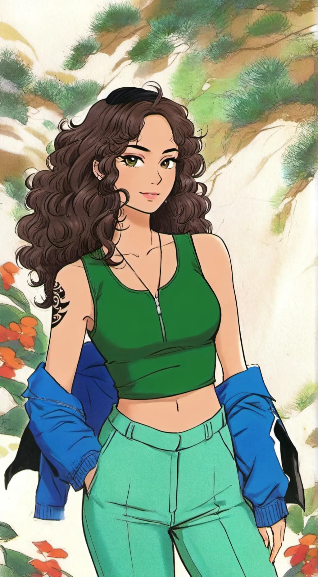 ai character: One picy  background