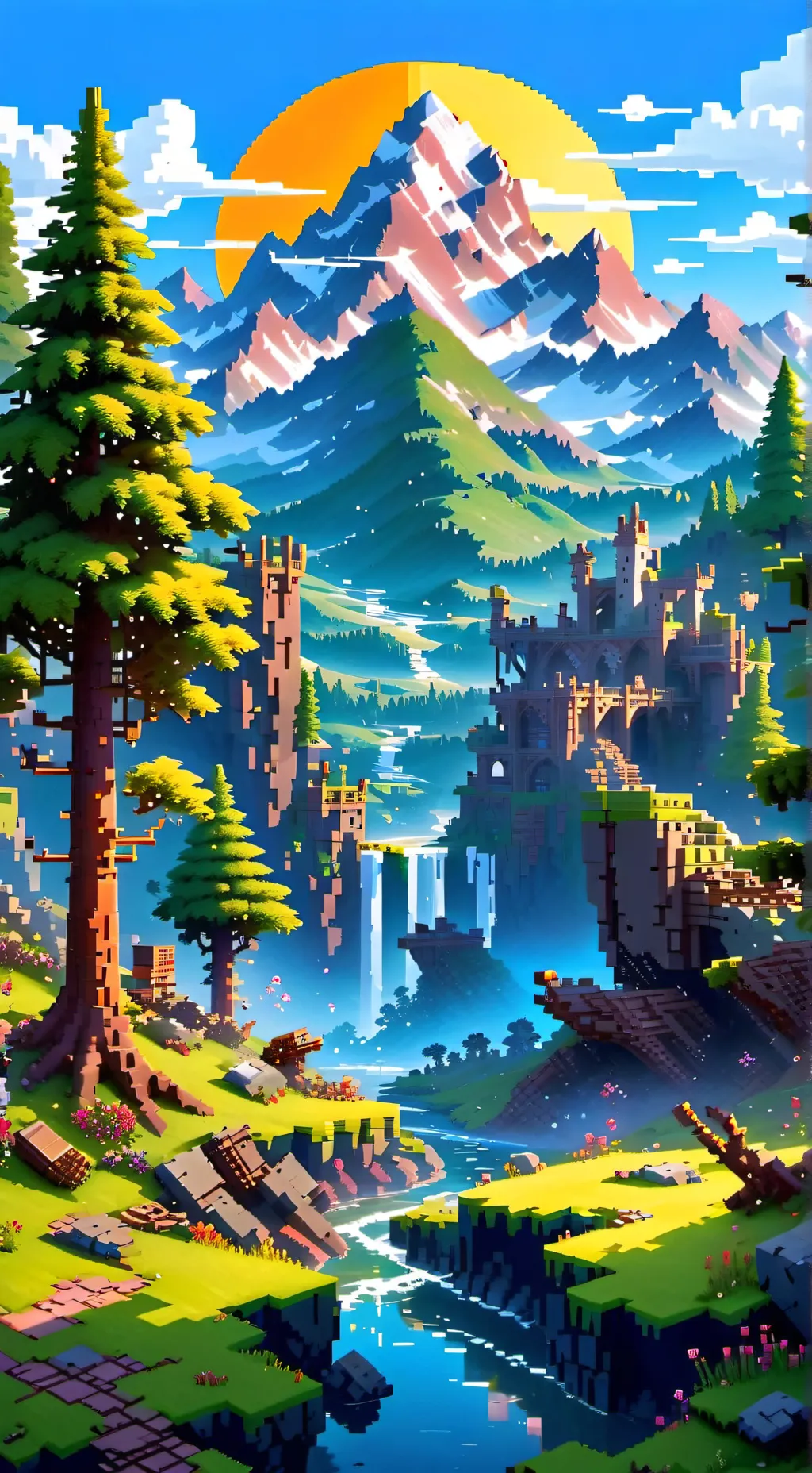 ai character: MINECRAFT  background