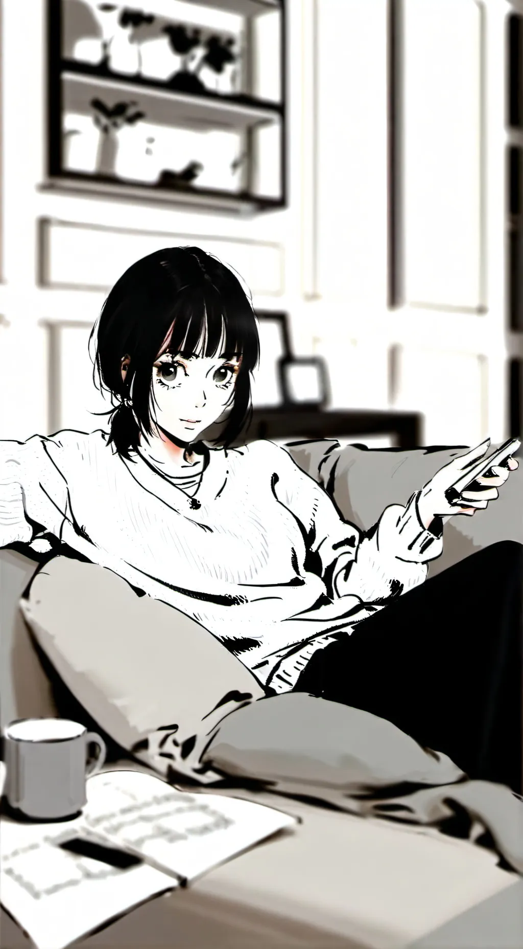 ai character: Dawn background