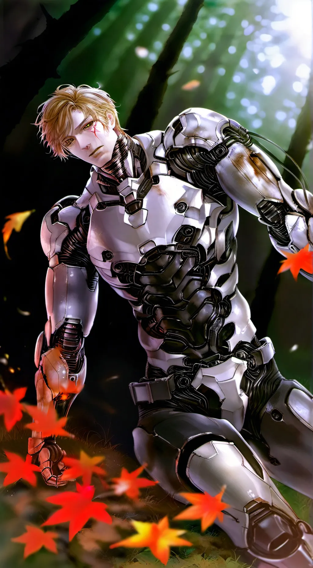 ai character: cyborg Sekarat 😬😬 background