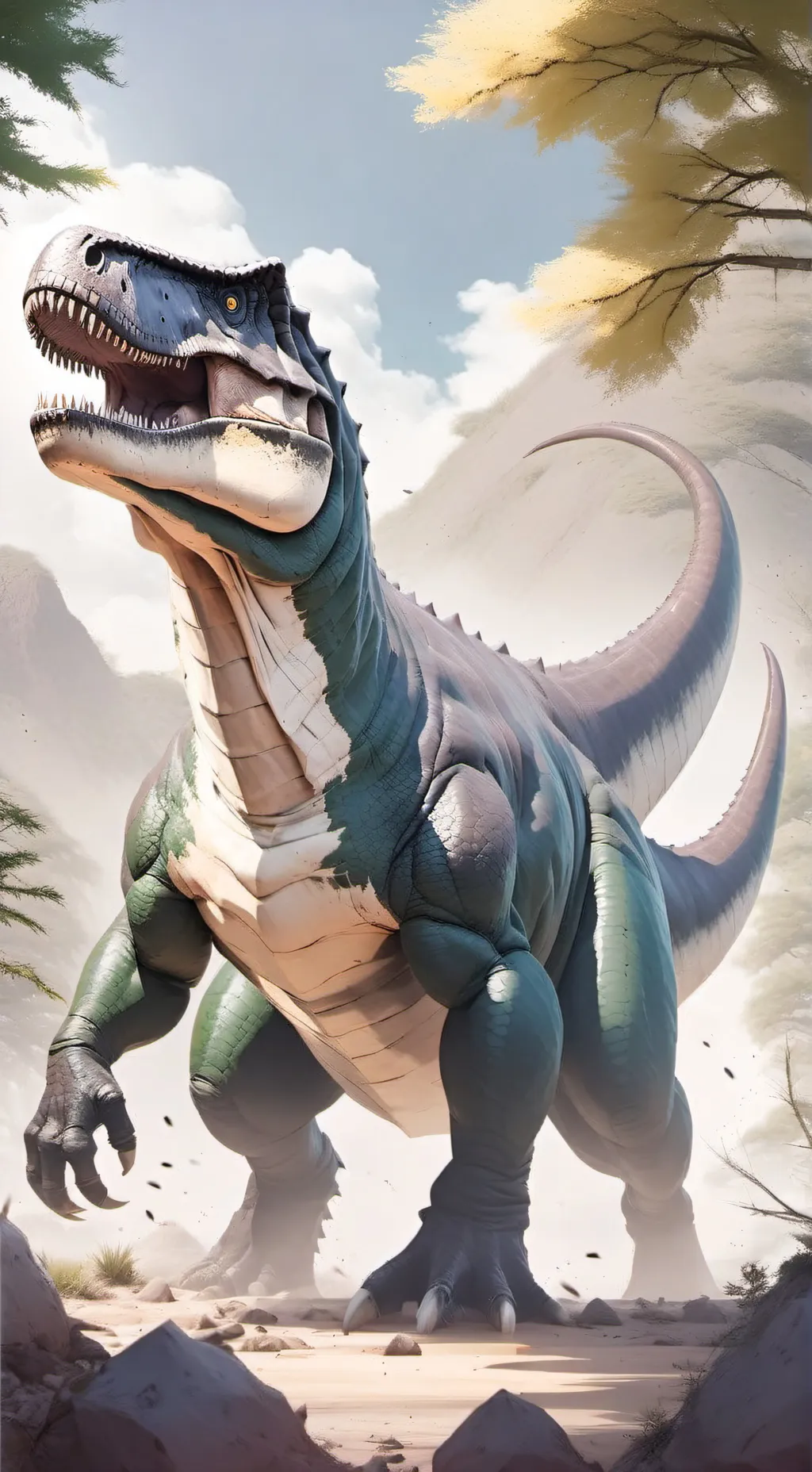 ai character: the eruption background