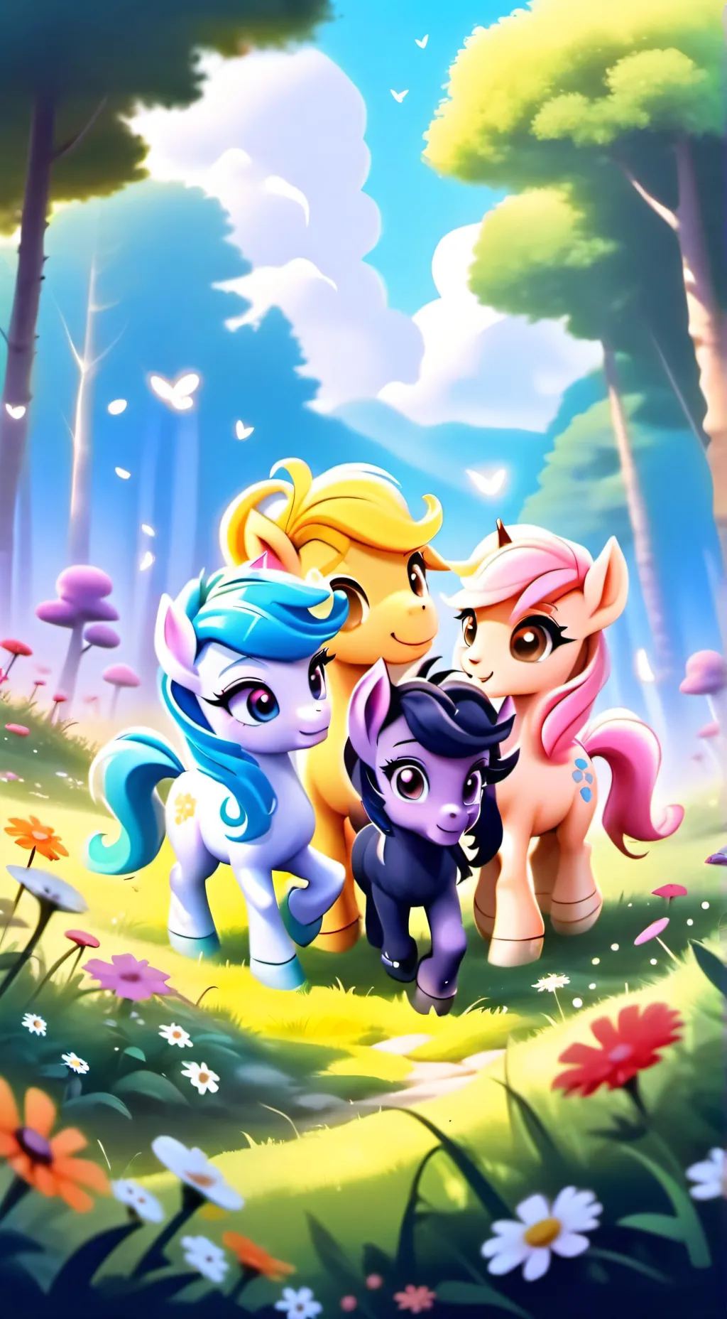ai character: Little ponies background