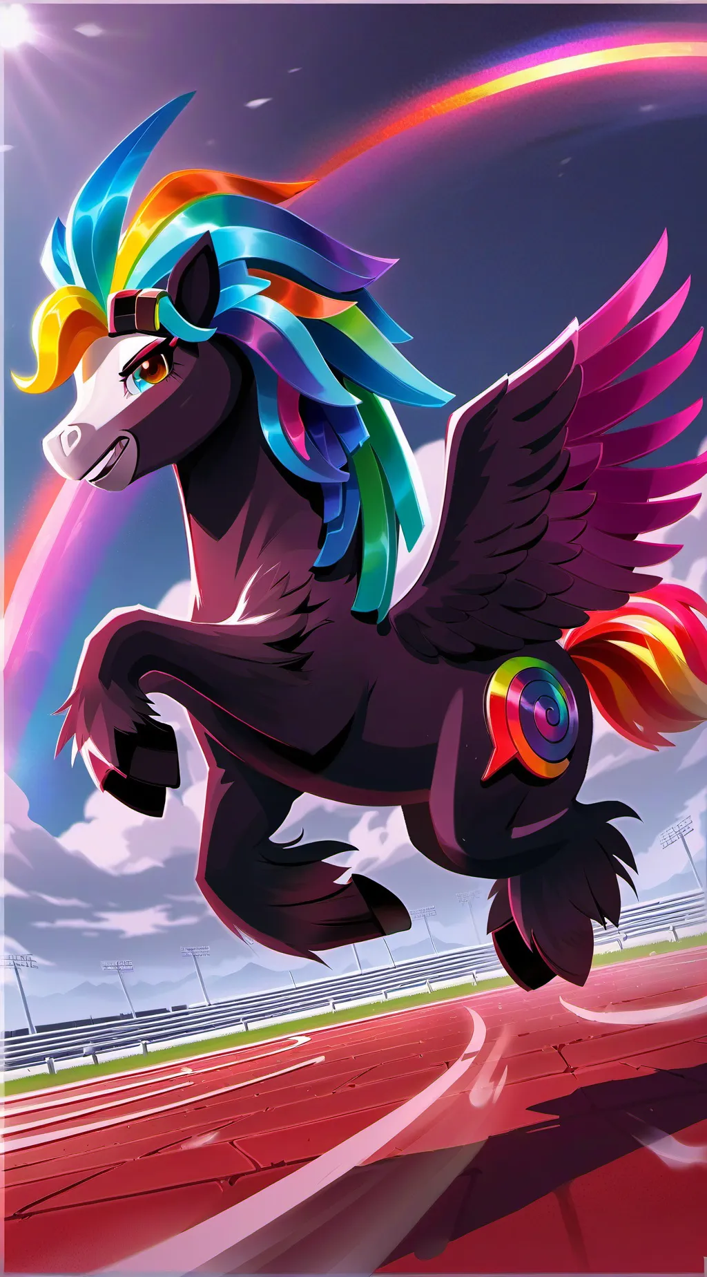 ai character: Rainbow Dash background