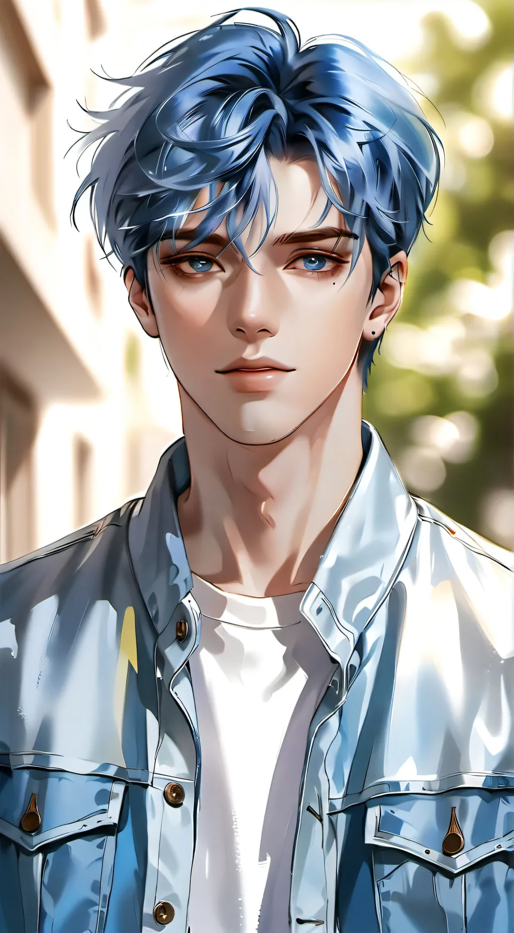 ai character: Leon  background