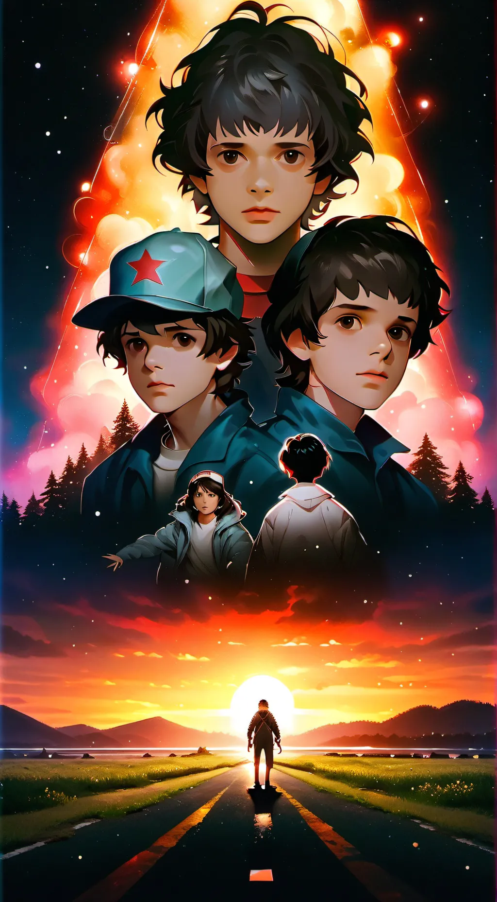 ai character: Stranger things✨✨✨ background