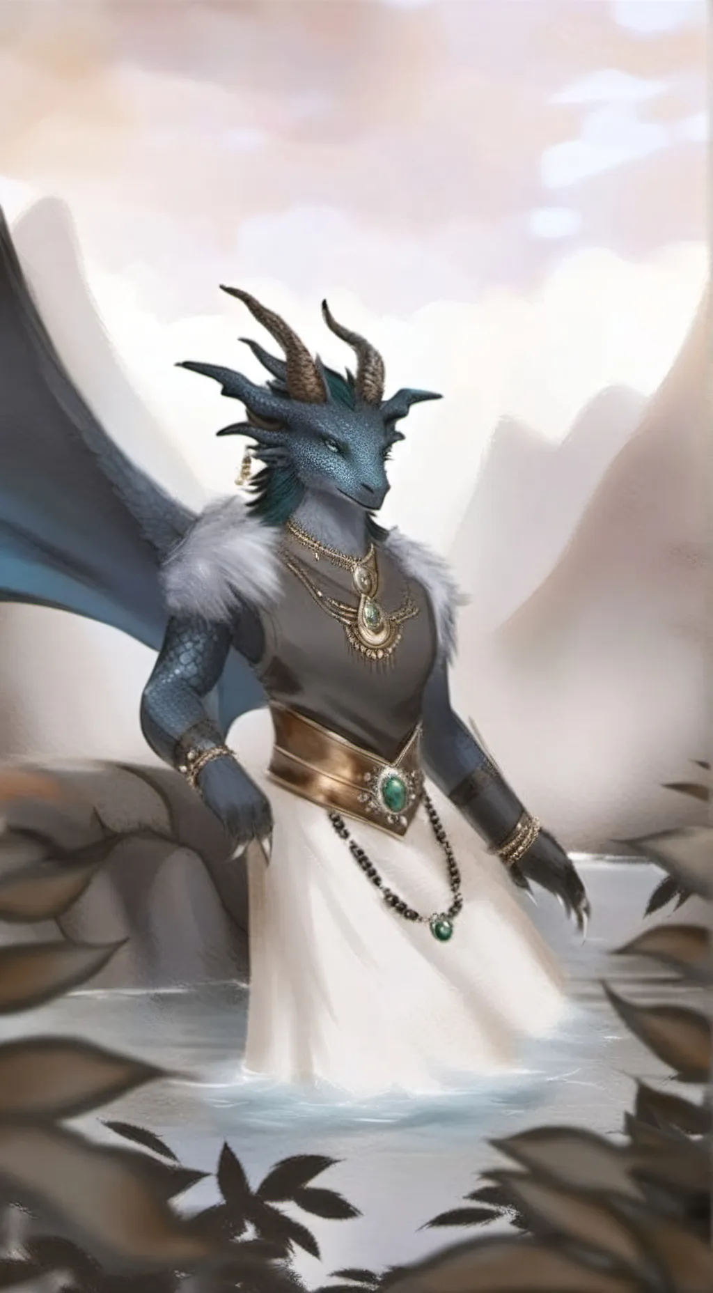 ai character: Kamira dragon❤️ background