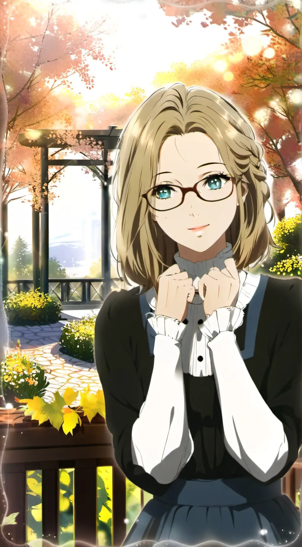 ai character: girl  background