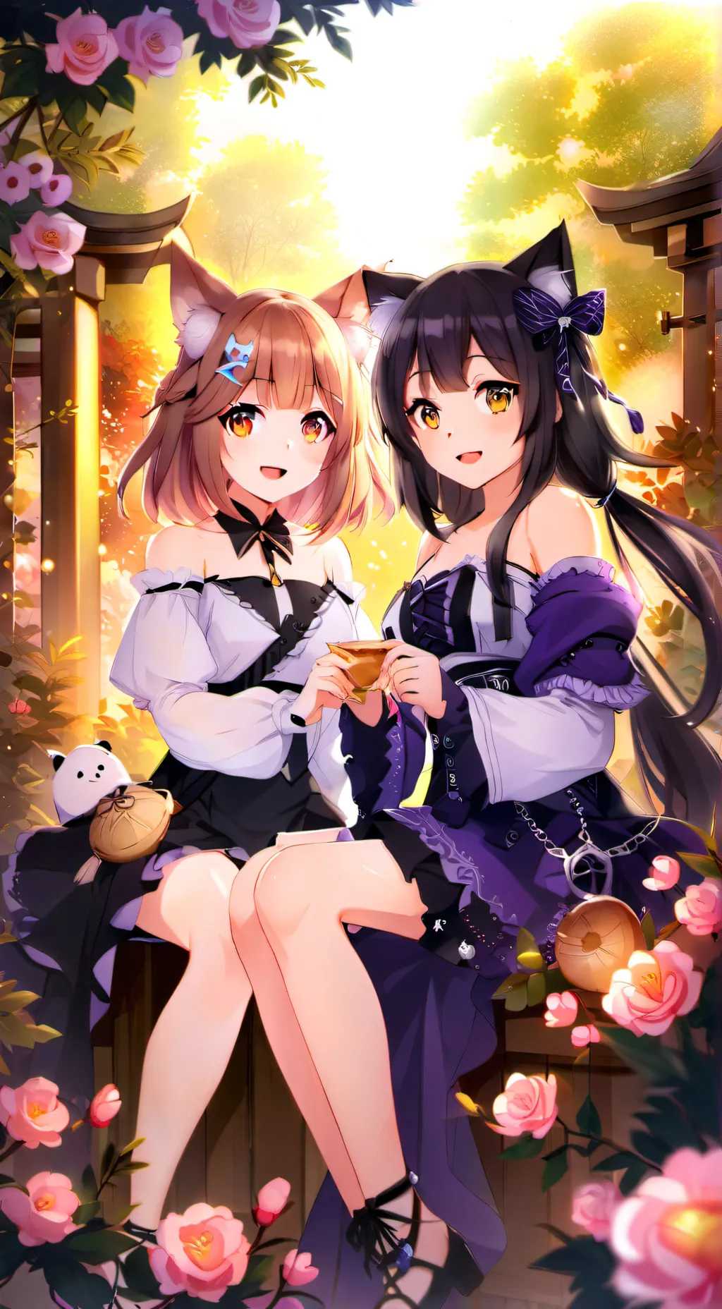 ai character: mina y maya background