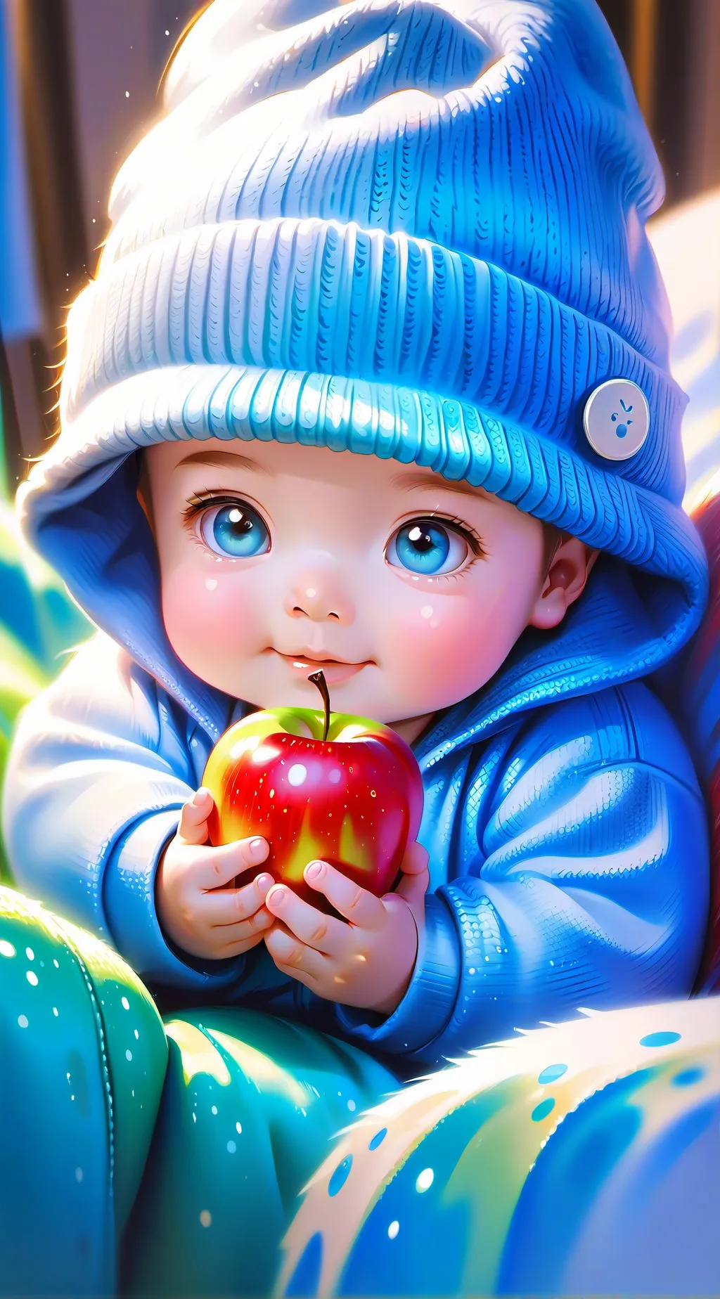 ai character: bebe en mamzana background