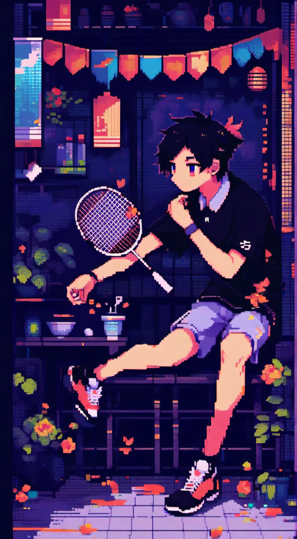 ai character: MHA Badminton 🏸 background