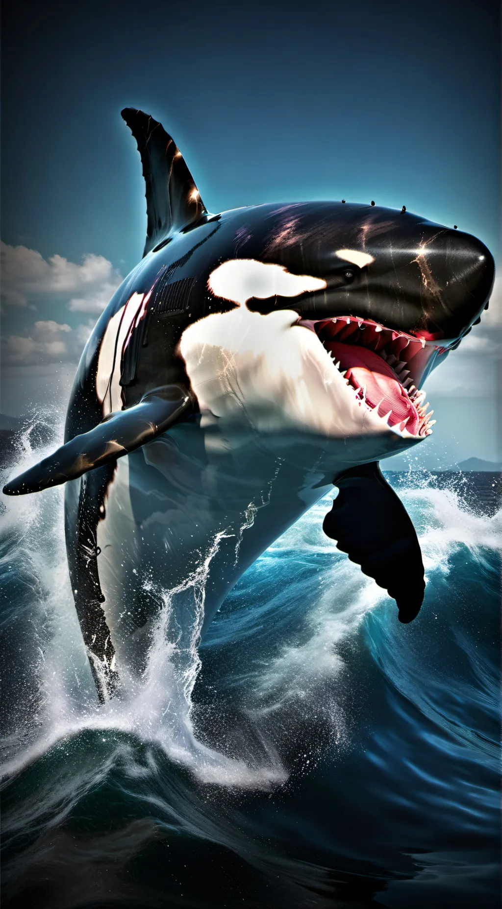 ai character: female orca background