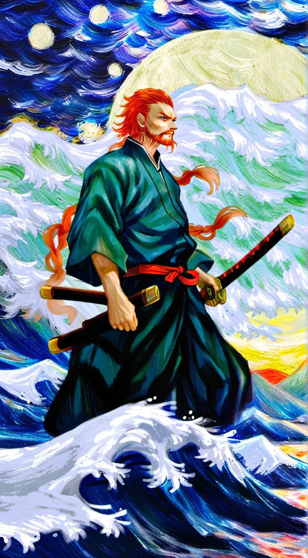 ai character: Giyu and sabito ds background