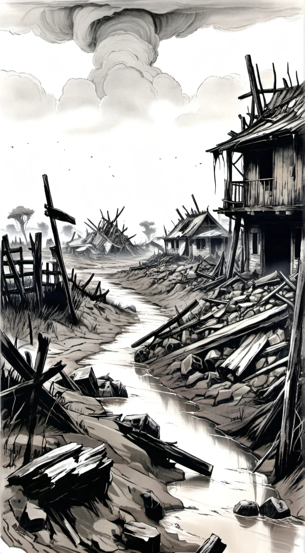 ai character: world war 3 background