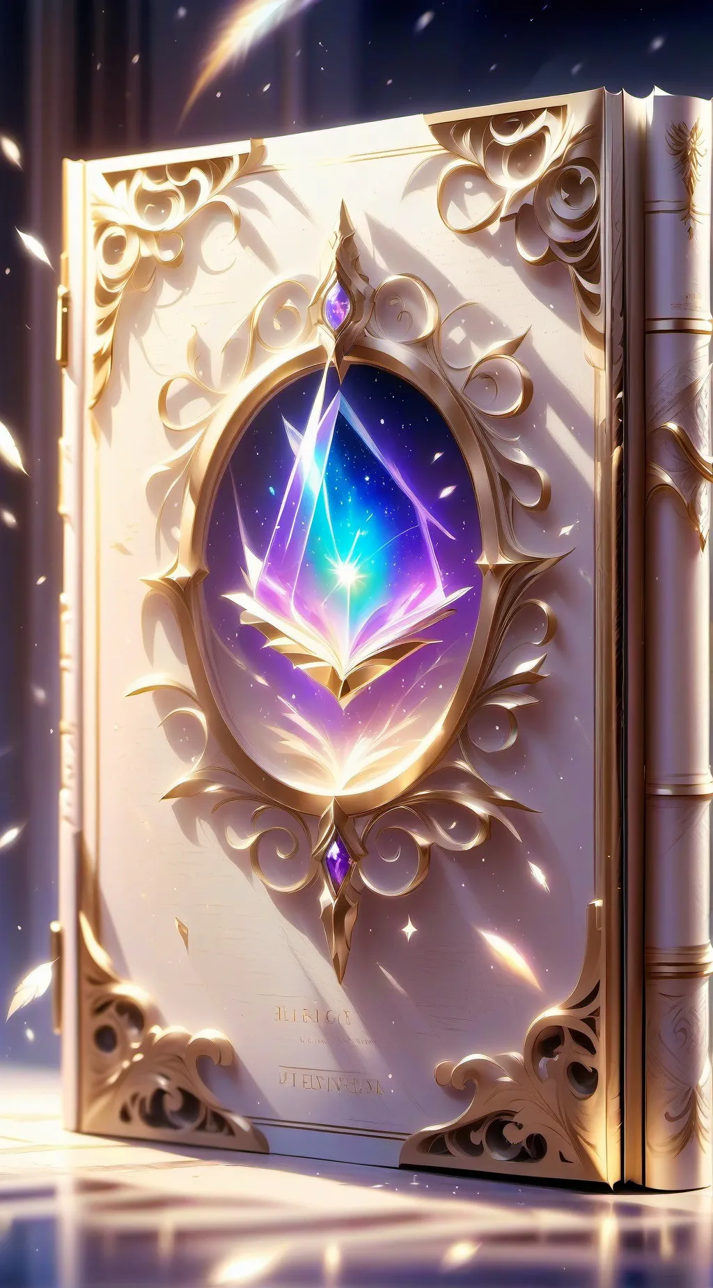 ai character: magical book background