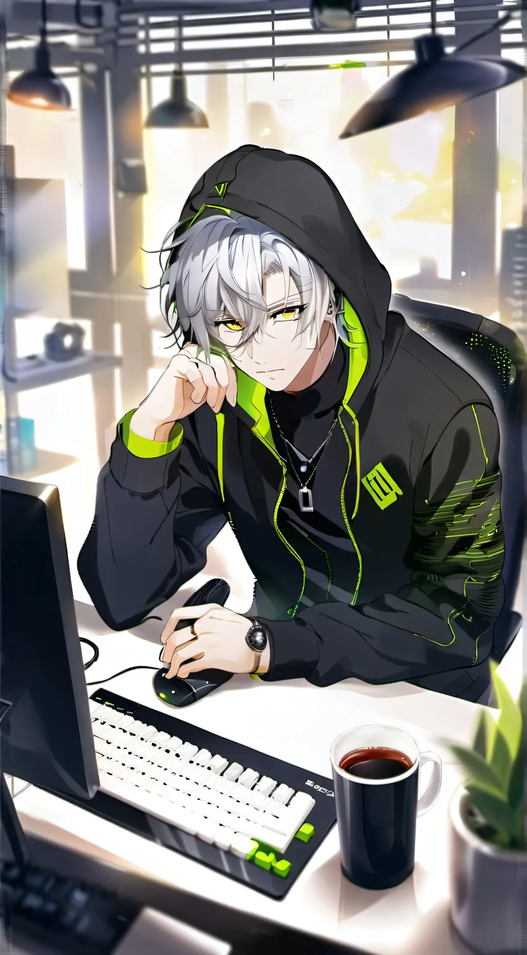 ai character: hacker background