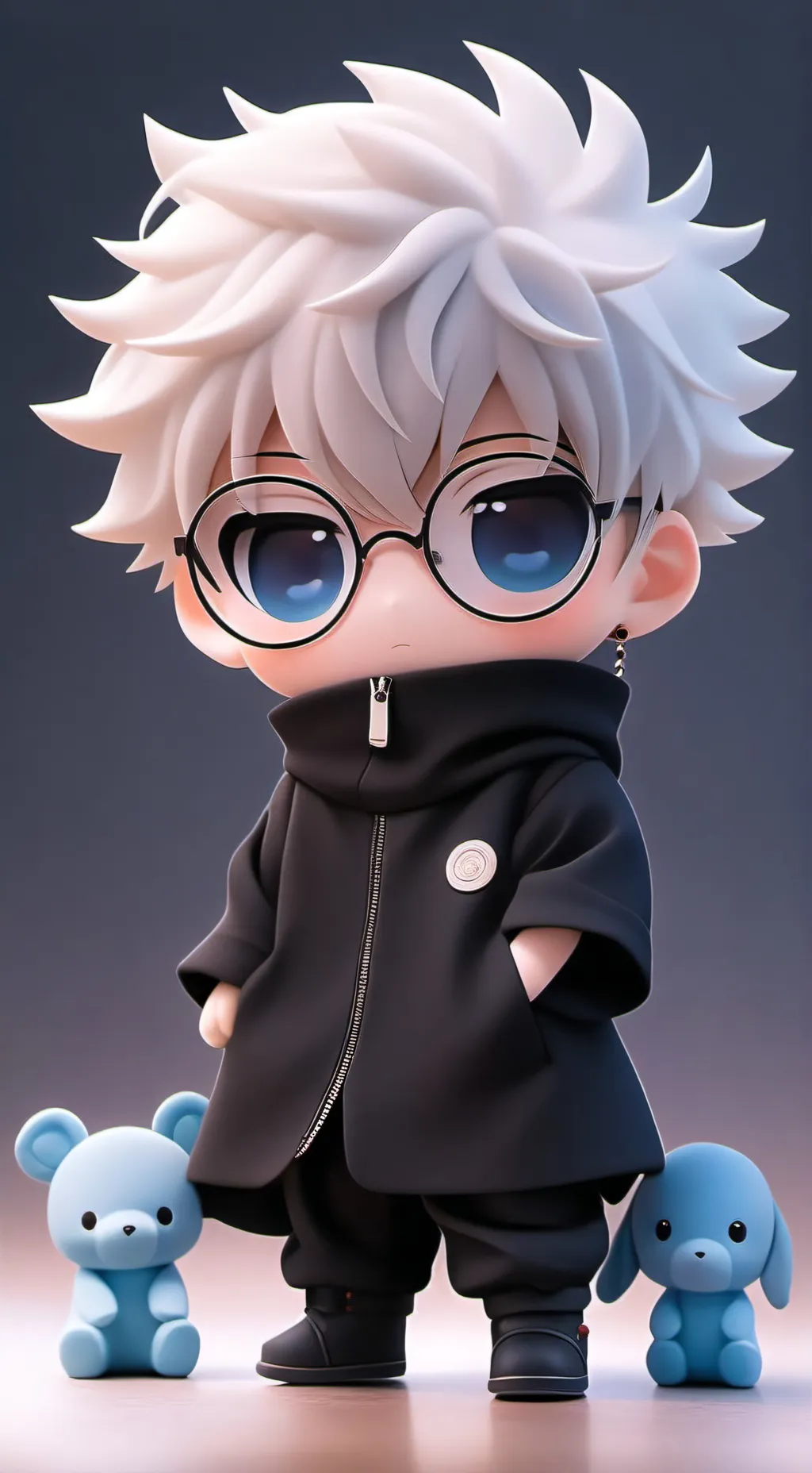 ai character: JJK plushies  background