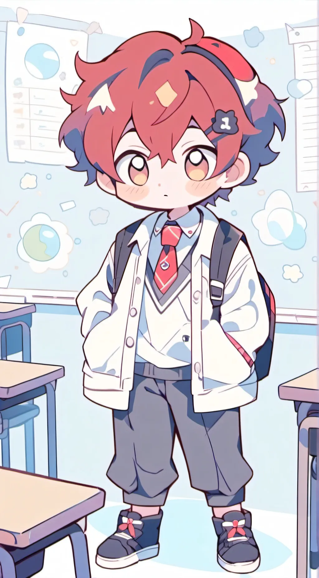 ai character: Lil brother Jakob  background