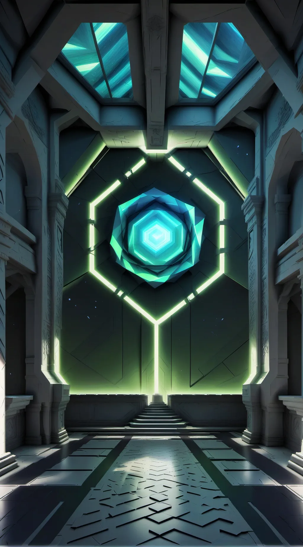 ai character: Geo-metrics background