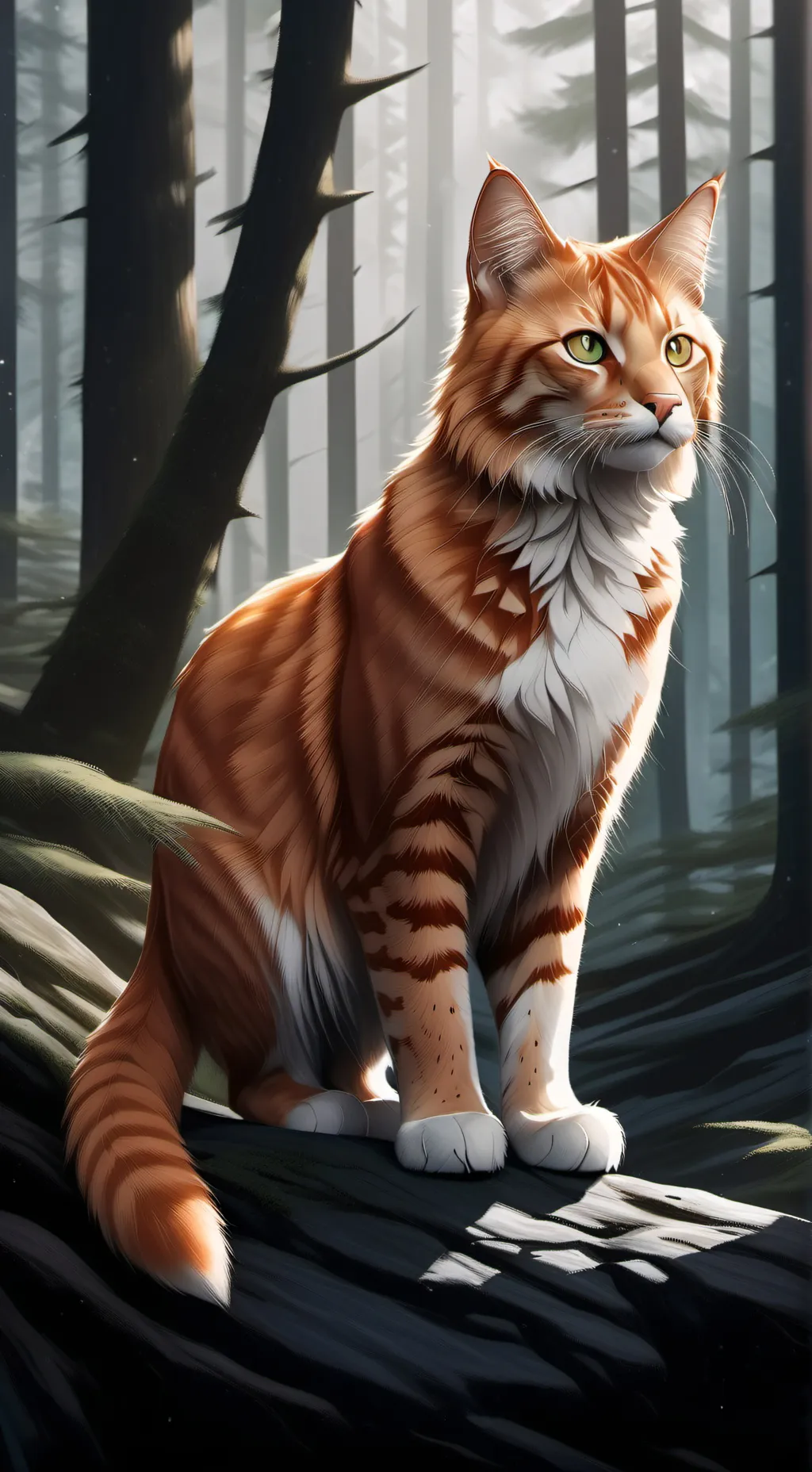 ai character: Warrior cat rp background