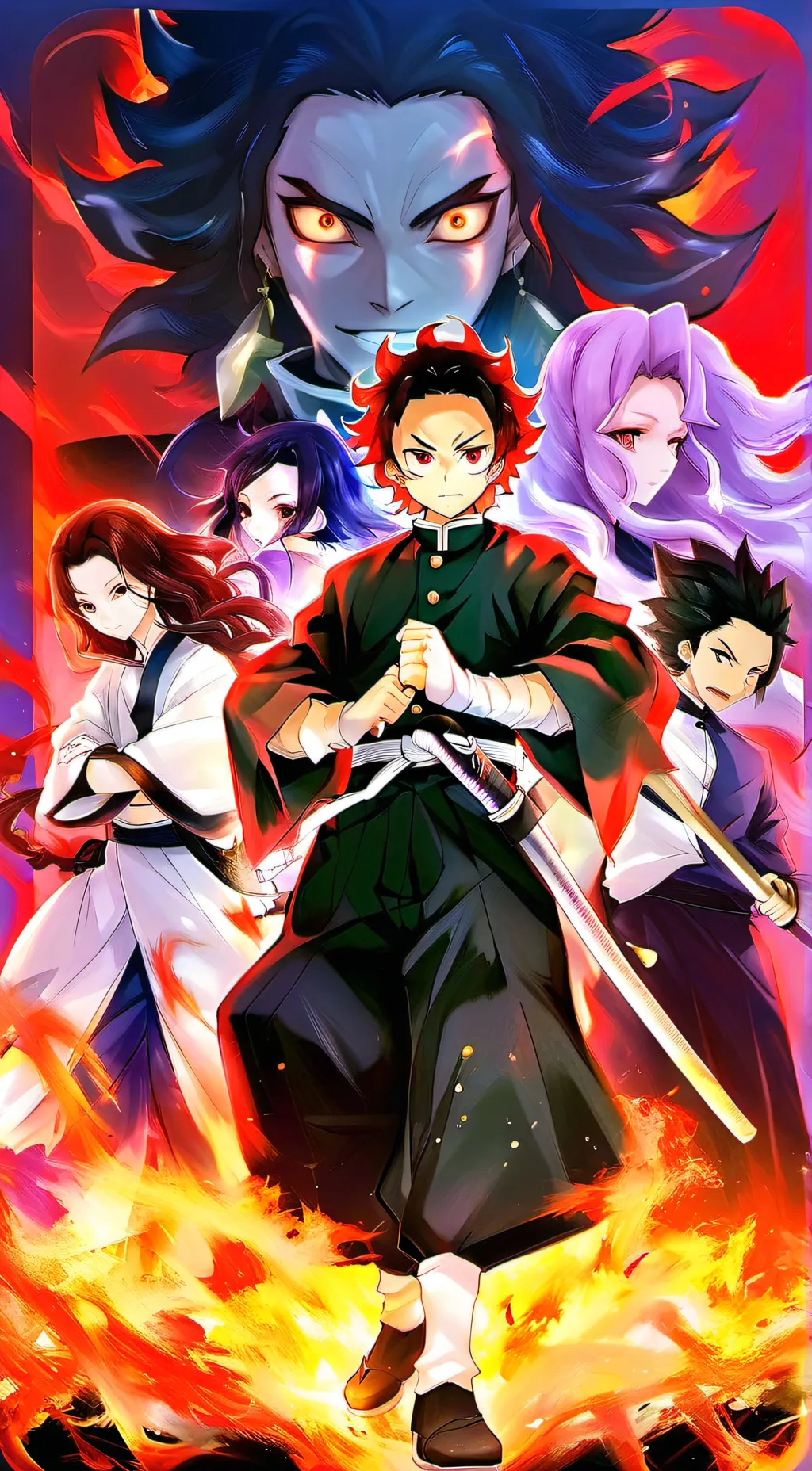 ai character: demon slayer background