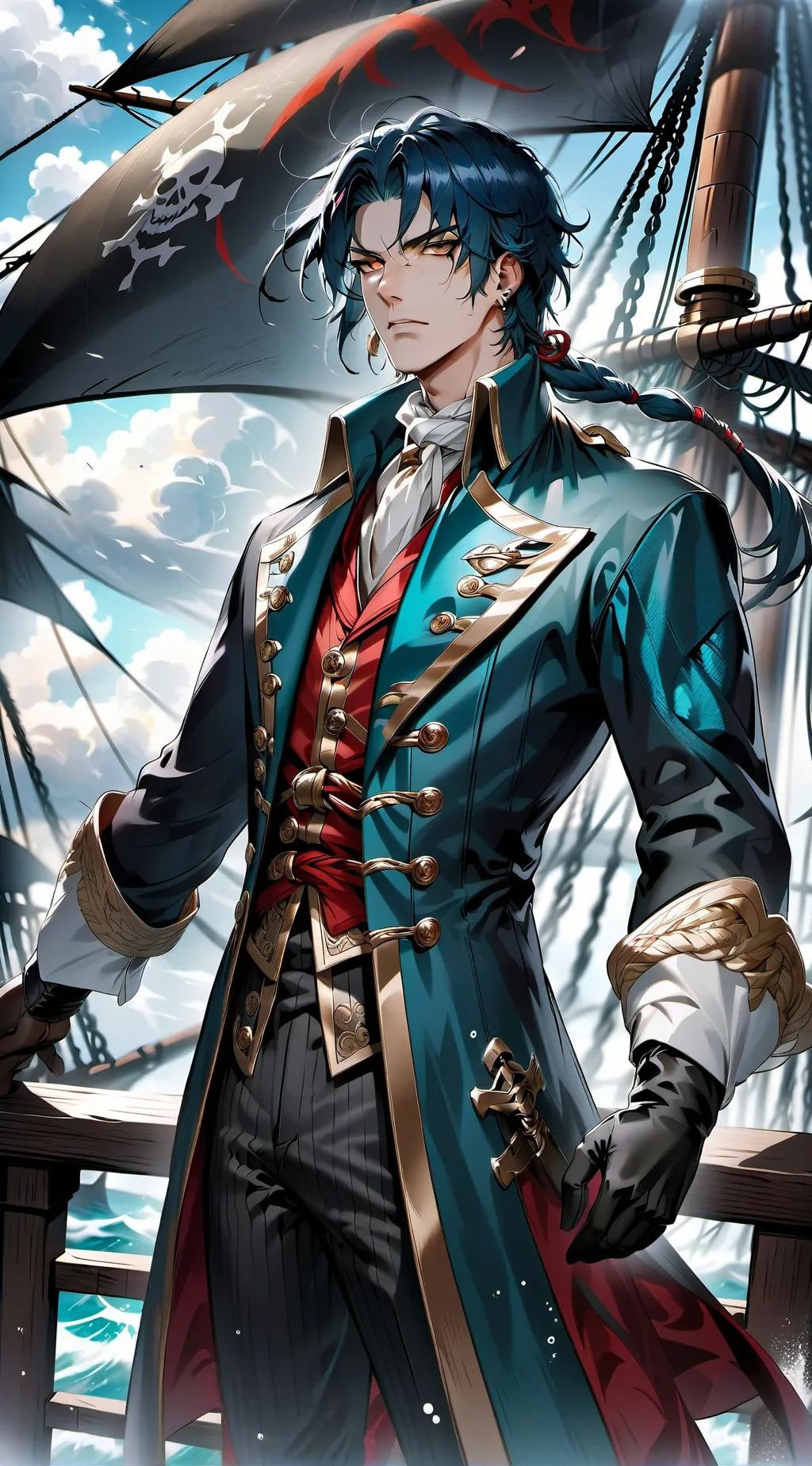 ai character: Azai el rufian  background