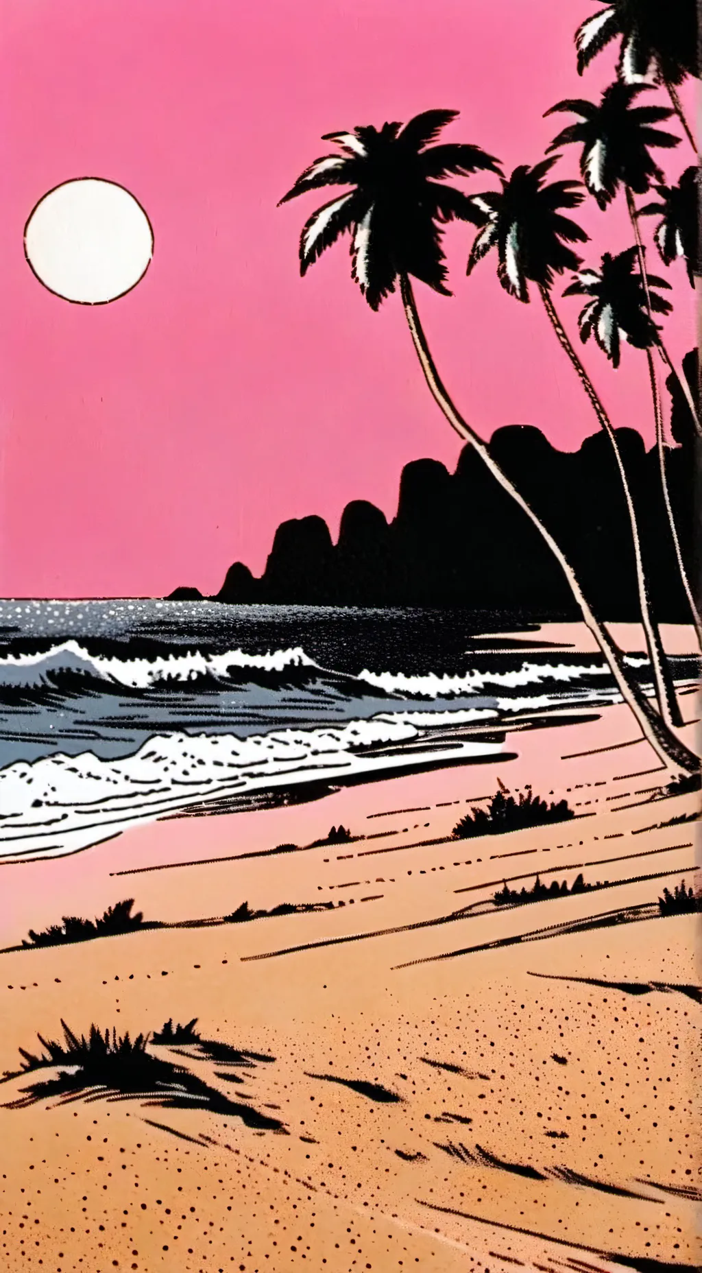 ai character: Wayne family beach background