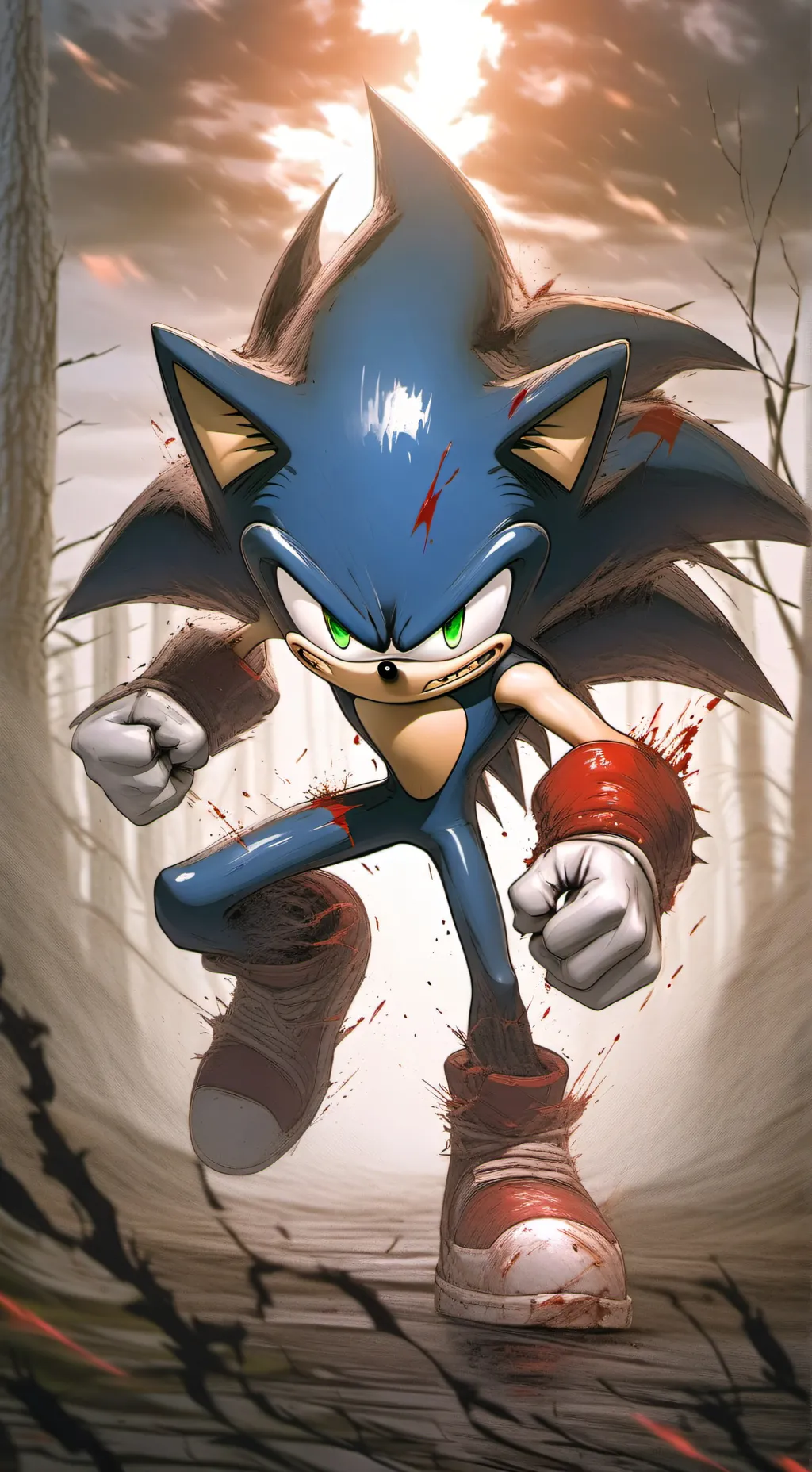 ai character: Sonic.exe virus background